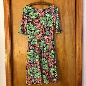 Lilly Pulitzer Blanca Multi Casting Call Dress-Silk/Cotton-Sz S-Preppy-Office